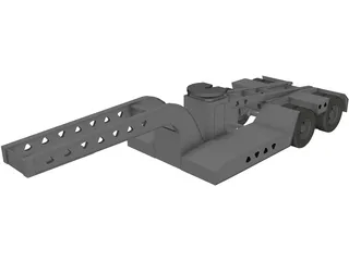 Trailer 3 Axle 3D Model preview