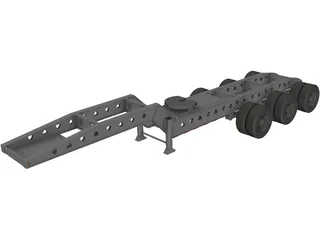 Trailer 4 Axle 3D Model preview