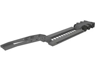 Trailer 6 Axle 3D Model preview