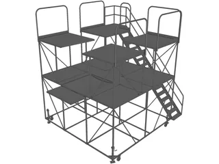 CL-215 Maintenence Scaffold 3D Model preview