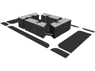 Office Building Justice City Madrid 3D Model preview