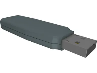 Z-Drive USB Thumbdrive 3D Model preview
