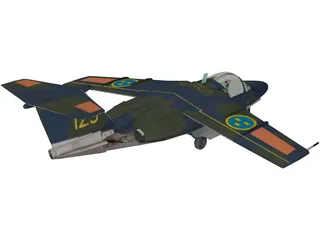 SAAB 105 SK60 3D Model preview