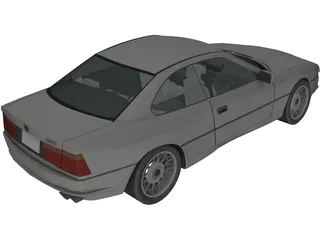 BMW 850i 3D Model preview