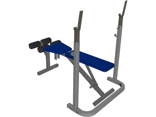 Bench Press 3D Model preview