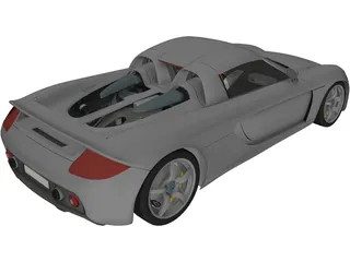 Porsche Carrera GT (2003) 3D Model preview