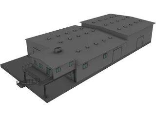 Oil Factory 3D Model preview