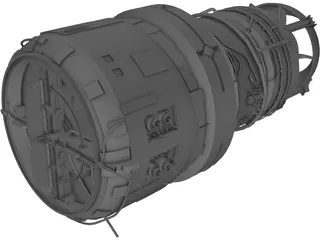 FZ Engine 3D Model preview