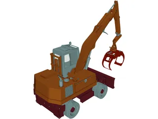 Minelli cm190 Excavator 3D Model preview