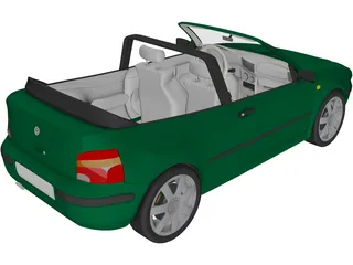 Volkswagen Golf Cabrio 3D Model preview