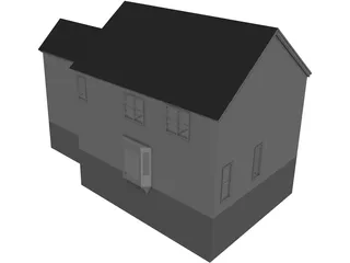 House with 2 Separate Garages 3D Model preview