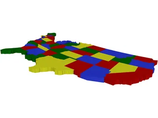 United States Map 3D Model preview