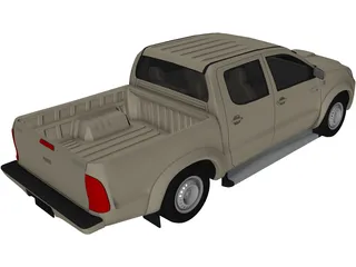 Toyota Hilux Extended Cab 3D Model preview