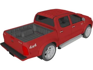 Toyota Hilux Crew Cab 3D Model preview