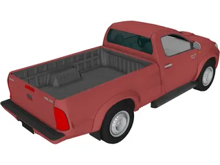 Toyota Hilux Regular Cab 3D Model preview