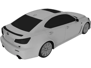 Lexus IS-F (2009) 3D Model preview