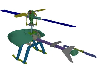 RC Helicopter 3D Model preview