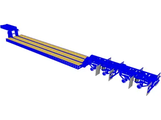 Heavy Duty Semi Trailer 3D Model preview