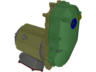 EV Drivetrain Azure 3D Model preview