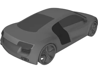 Audi R8 3D Model preview