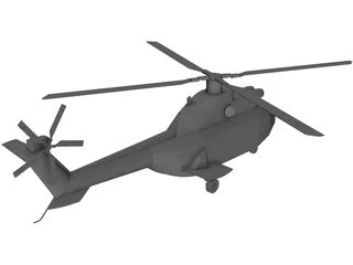 Eurocopter AS-332 Super Puma 3D Model preview