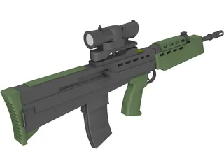SA80 L85 Rifle 3D Model preview