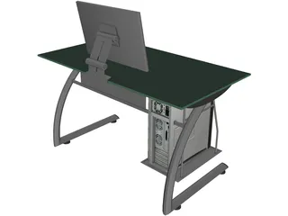 Computer Station 3D Model preview