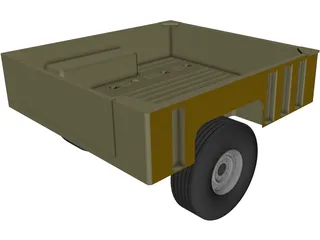Military Trailer 3D Model preview