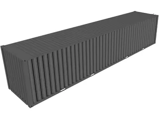 Shipping Container 40x08x08 3D Model preview
