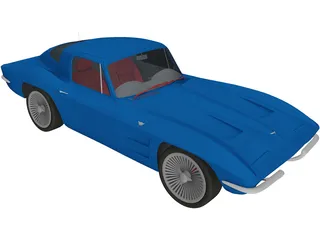 Chevrolet Corvette Stingray (1964) 3D Model preview