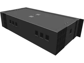 Hangar Avions 3D Model preview