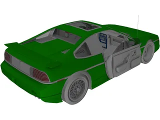 Pontiac Fiero GT (1987) 3D Model preview