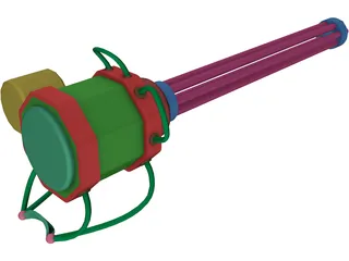 Gatlin Gun 3D Model preview