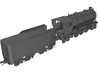 Train Locomotive 3D Model preview