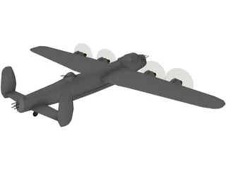 Avro Lancaster 3D Model preview