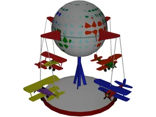 Toy Carousel 3D Model preview