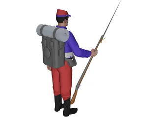 Soldier (1879) 3D Model preview