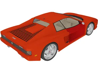 Ferrari Testarossa (1984) 3D Model preview