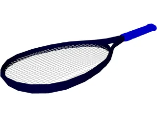 Tennis Racquet 3D Model preview