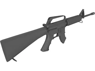 M-16 A2 Rifle 3D Model preview