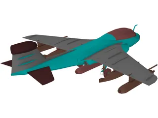 Grumman EA-6B Prowler 3D Model preview
