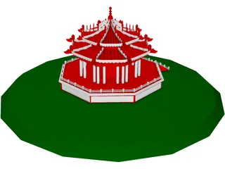 Chinese Building 3D Model preview