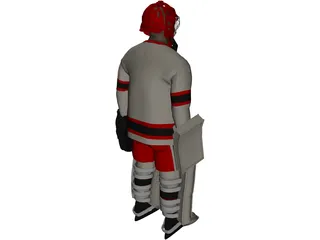 Hockey Goalie 3D Model preview