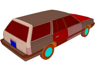 Plymouth Reliant Wagon (1985) 3D Model preview