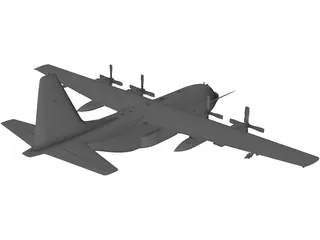Lockheed AC-130U Spooky 3D Model preview