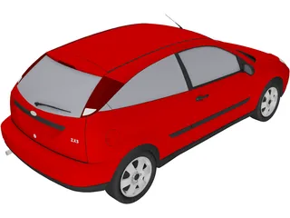 Ford Focus (2000) 3D Model preview