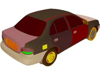 Hyundai Accent (1995) 3D Model preview