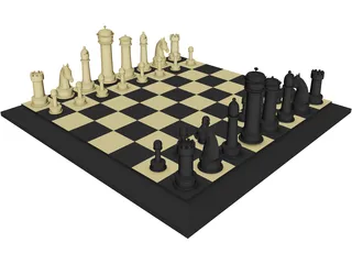 Chess Set 3D Model preview
