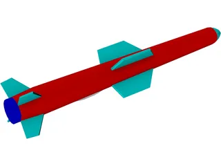 Harpoon Missile 3D Model preview