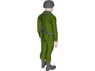 Soldier Male 3D Model preview